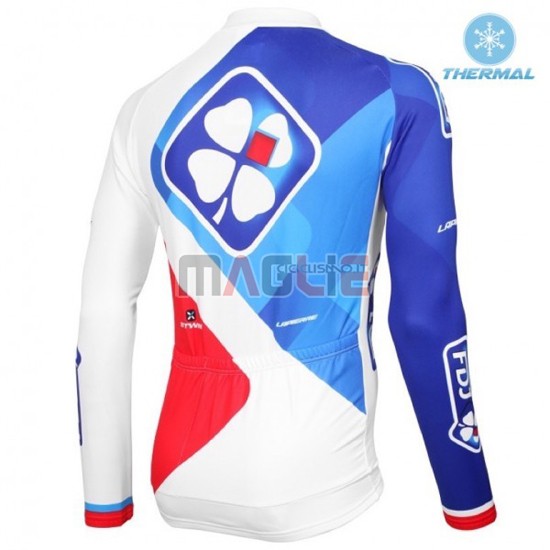 Maglia FDJ manica lunga 2016 bianco e blu - Clicca l'immagine per chiudere